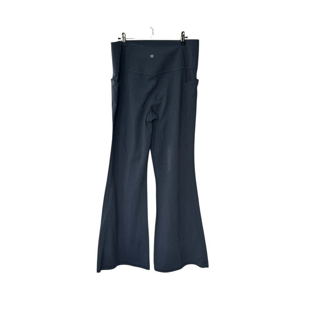 ATHLETA Salutation Stash Flare Pant Gray Pocket Leggings Women’s Size XL Active - Picture 5 of 8